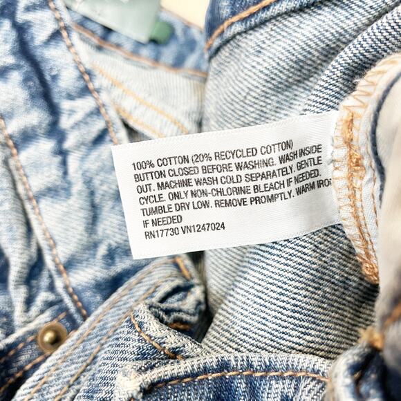 Wild Fable Women's Mid Rise Barrel Denim Jeans Dark Wash Size 0 - Picture 6 of 7